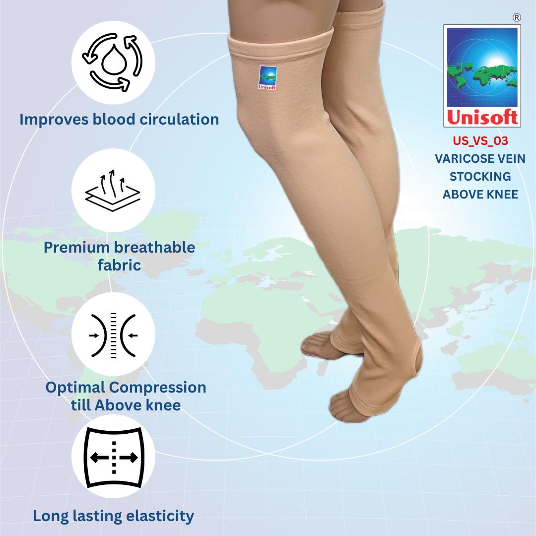 Varicose Vein Stockings Above Knee Deluxe
 - Image 2