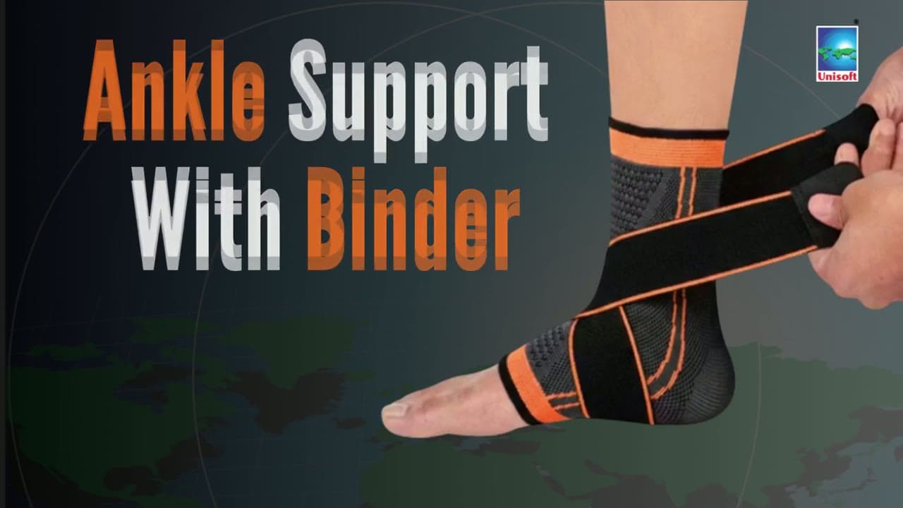 Unisoft orthopaedic knee support being worn during daily activity